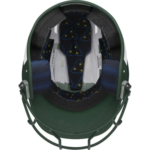 Rawlings Mach Ice Fastpitch Softball Batting Helmet With Face Guard (White/Dark Green) -Deals Baseball Store raws msb13j wdg 4