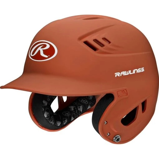 Rawlings R16 Velo Series Matte Baseball Batting Helmet (Burnt Orange) -Deals Baseball Store raws r16mj mbo main