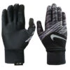 New Nike Dri Printed Fit Tempo Running Gloves Women's Small Adult Black/Silver -Deals Baseball Store s l400 20 4