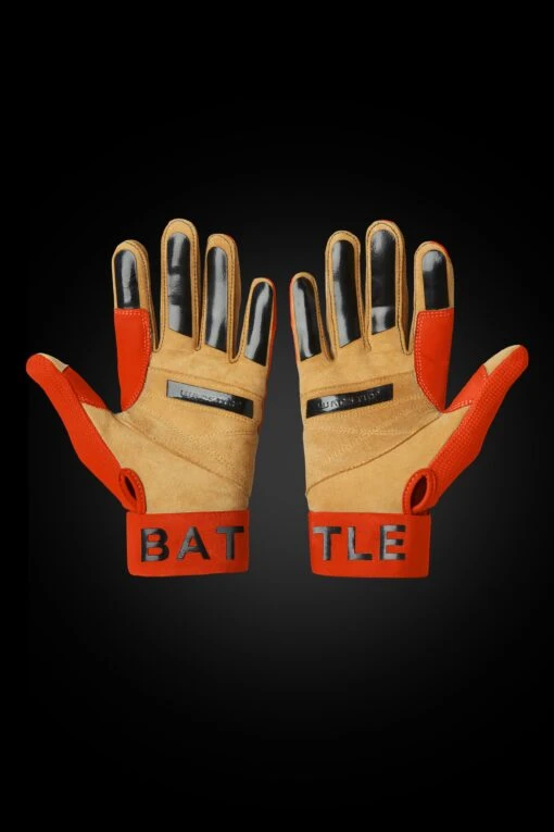 WORKMAN3 BATTING GLOVES "ORANGE" -Deals Baseball Store warstic baseball battinggloves workman3 orange 2 scaled