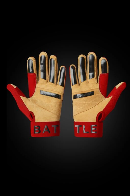 WORKMAN3 BATTING GLOVES "RED/BLACK" -Deals Baseball Store warstic baseball battinggloves workman3 red 2 scaled