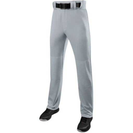 Wilson P202 Open Bottom Youth Boy's Baseball Pants (Grey) -Deals Baseball Store wilsongreymain